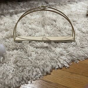 Gold and Clear Glass Vase